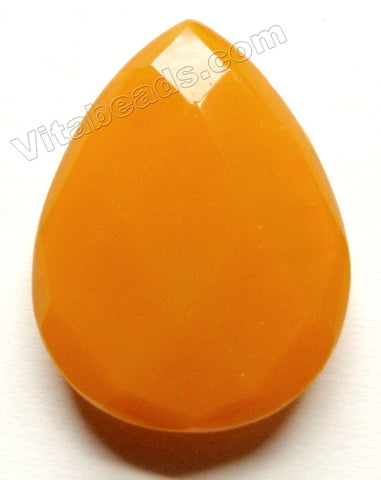 Faceted Pendant - Briolette - Orange Qtz  006