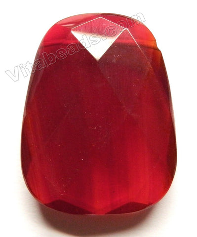 Faceted Pendant - Ladder Red Wine Crystal Quartz