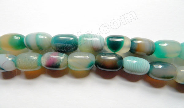 Emerald Purple Rainbow Sardonix Agate  -  Smooth Drum  16"