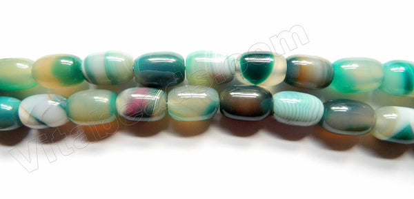 Emerald Purple Rainbow Sardonix Agate  -  Smooth Drum  16"
