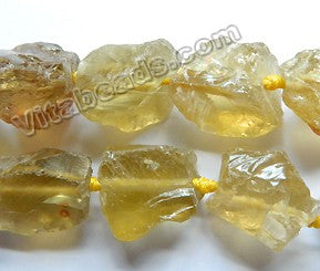   Medium Lemon Crystal AA - Graduated Rough Tumble Strand 16"