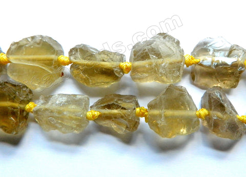Dark Lemon Crystal AA - Graduated Rough Tumble Strand 16"