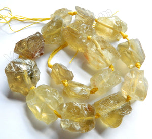   Medium Lemon Crystal AA - Graduated Rough Tumble Strand 16"