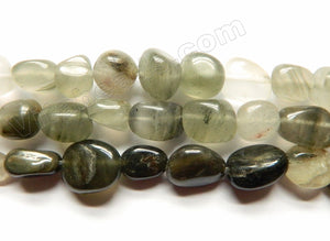 Natural Green Aragonite Quartz  -  Free Form Nuggets  16"