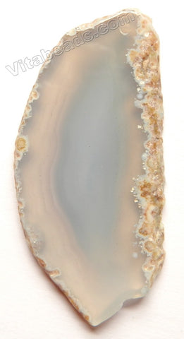 Light Blue Agate Free Form Slab Pendant
