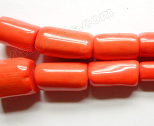 Orange Bamboo Coral A -  Graduated Smooth Long Drum 14"