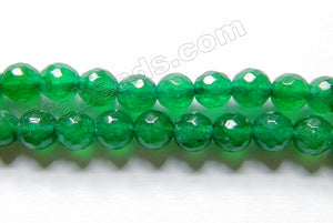 Bright Emerald Green Jade  -  Faceted Round 14.5"