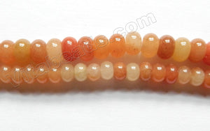 Mixed Red Aventurine  -  Smooth Rondel  15"