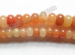 Mixed Red Aventurine  -  Smooth Rondel  15"