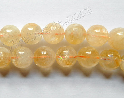 Citrine Light Natural  -  Smooth Round  15"