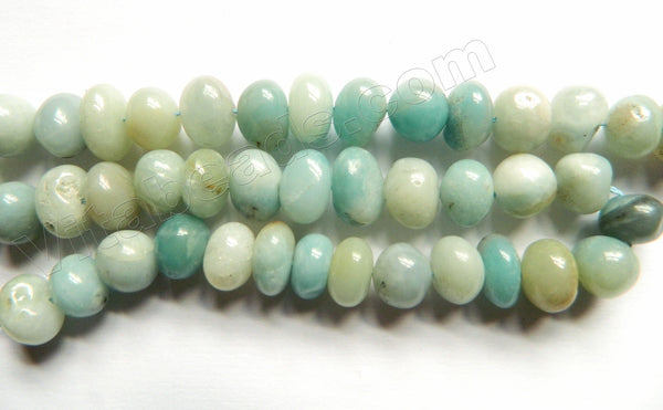 Multi Color Amazonite  -  Center Drilled Tumble  16"