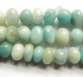 Multi Color Amazonite  -  Center Drilled Tumble  16"