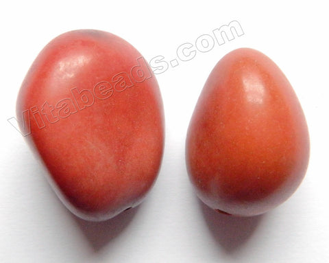 Smooth Pendant - Egg Tagua - Palm Tree Nuts Dark Orange