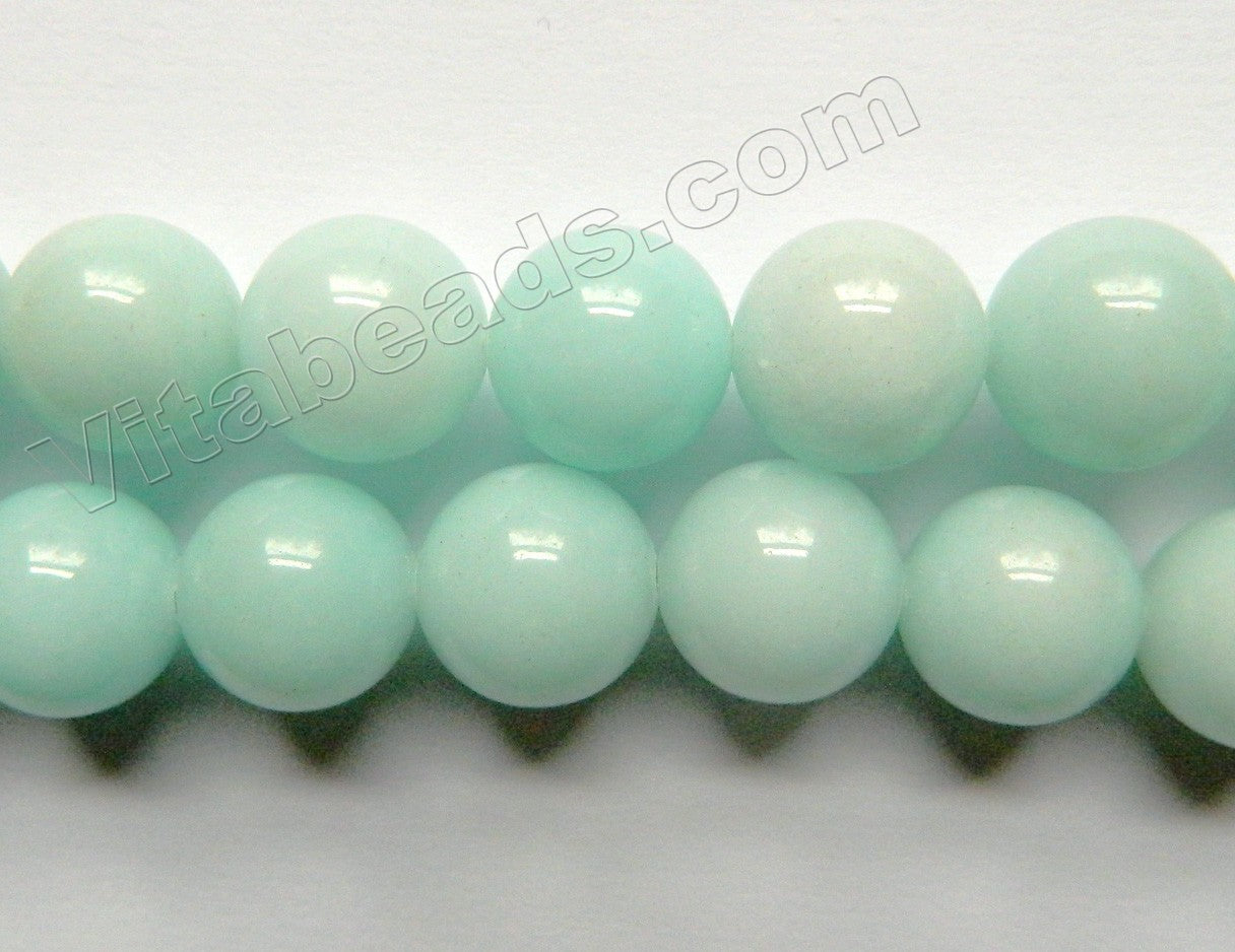 Light Blue Amazonite Jade  -  Big Smooth Round  16"