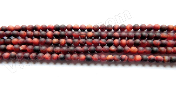 Red Tiger Eye AA   -   Small Smooth Round  16"