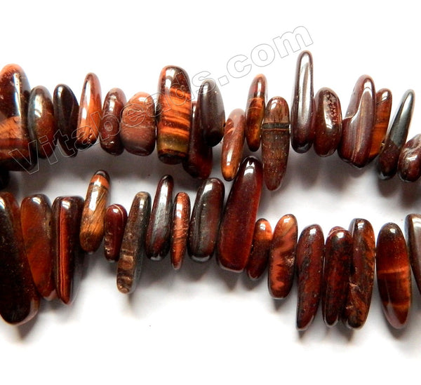 Red Tiger Eye A  -  Smooth Long Sticks 16"
