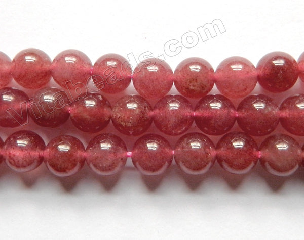 Ruby Quartz AA  -  Smooth Round  15"