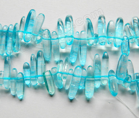 Ocean Blue Crystal  -  Smooth Sticks  16"