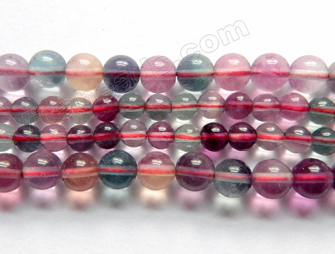 Rainbow Fluorite AAA  -  Smooth Round  15"