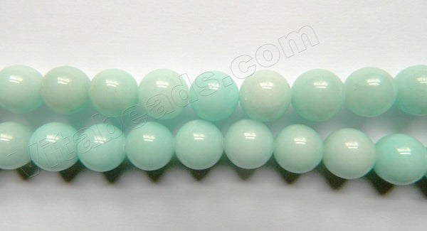 Light Blue Amazonite Jade  -  Big Smooth Round  16"