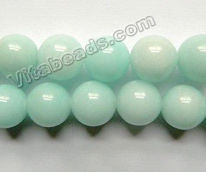 Light Blue Amazonite Jade  -  Big Smooth Round  16"