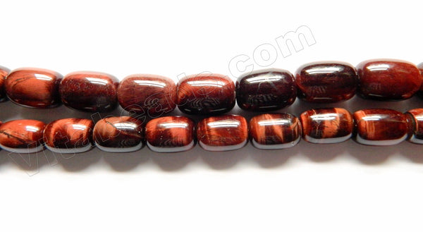 Red Tiger Eye AA  -  Smooth Drums  16"