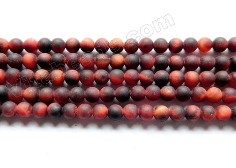 Red Tiger Eye AA   -   Small Smooth Round  16"