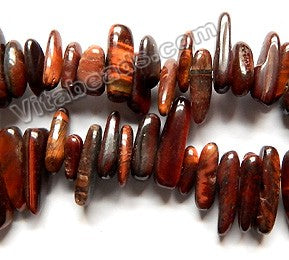 Red Tiger Eye A  -  Smooth Long Sticks 16"