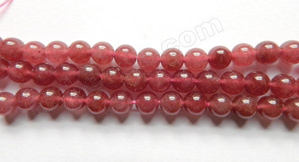 Ruby Quartz AA  -  Smooth Round  15"