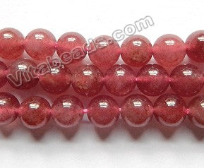 Ruby Quartz AA  -  Smooth Round  15"