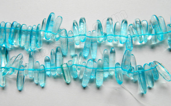 Ocean Blue Crystal  -  Smooth Sticks  16"