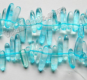 Ocean Blue Crystal  -  Smooth Sticks  16"