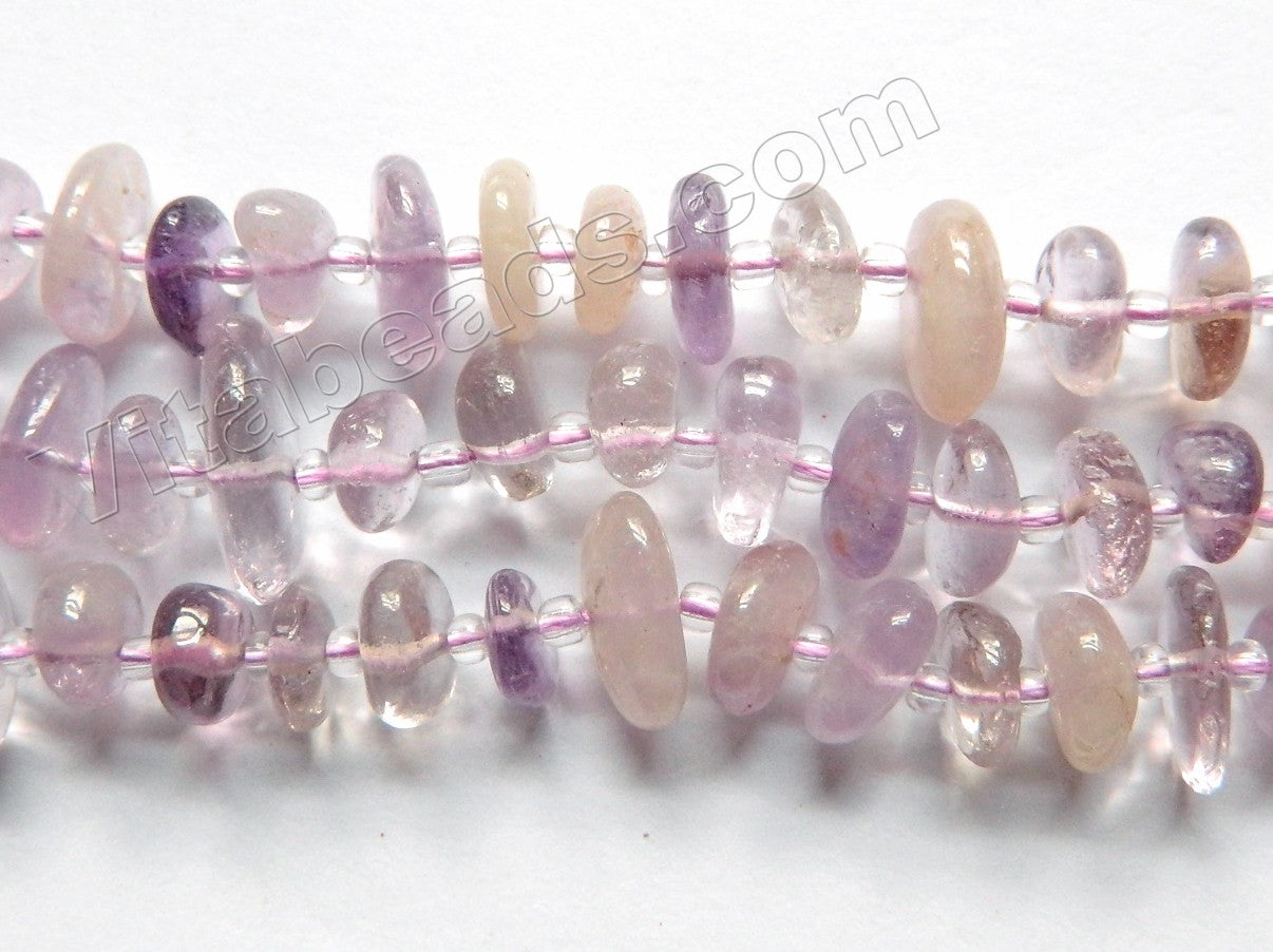 Natural Amatrine   -  Center Drilled Saucer Nugget w/ Spacers 15"