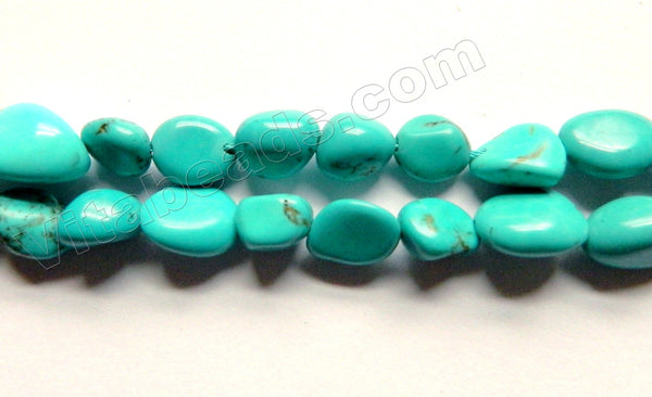 Deep Blue Chinese Turquoise - Free Form Small Nuggets  16"