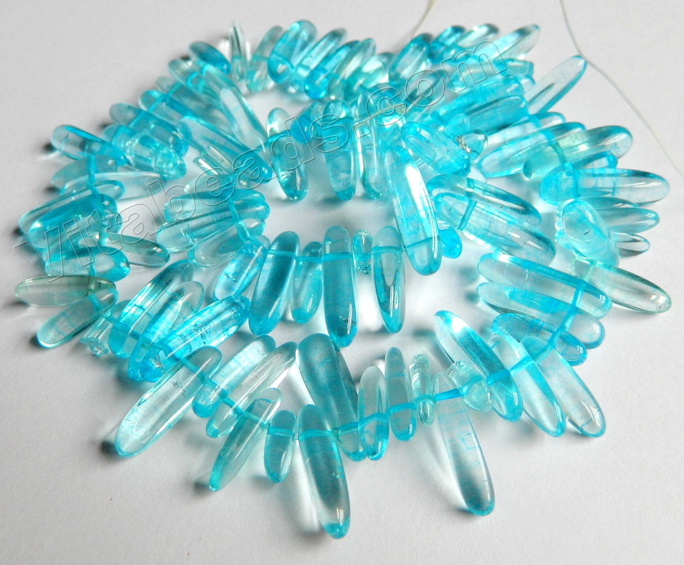 Ocean Blue Crystal  -  Smooth Sticks  16"