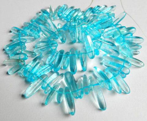 Ocean Blue Crystal  -  Smooth Sticks  16"