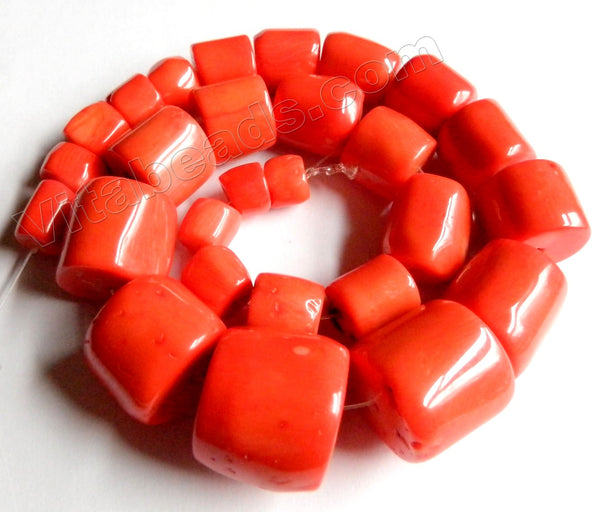 Orange Bamboo Coral A -  Graduated Smooth Drum 15"