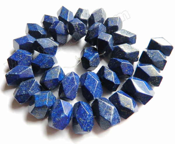 Lapis Lazuli AA  -  Center Drilled Fine Cut Nuggets 16"