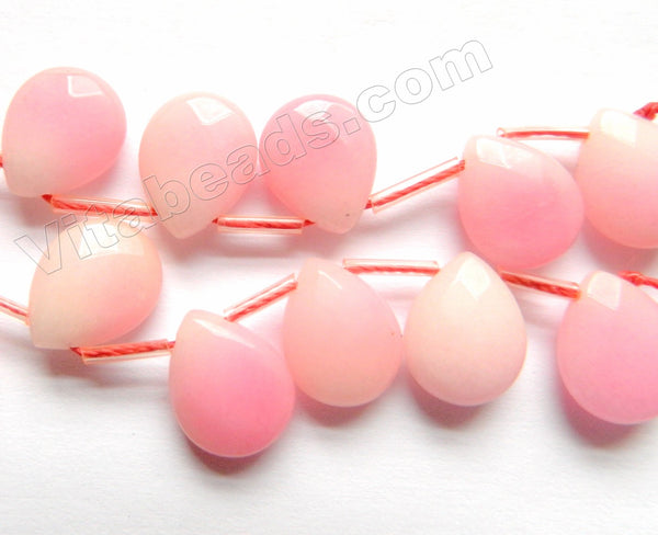 Light Pink Jade  -  Faceted Flat Briolette
