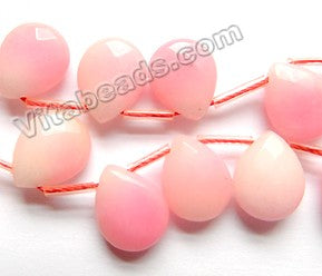 Light Pink Jade  -  Faceted Flat Briolette