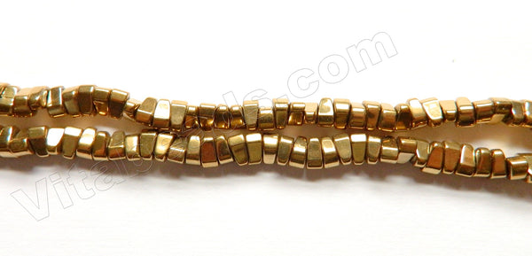 Gold Hematite  -  Irregular Chip Nuggets  16"