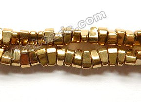 Gold Hematite  -  Irregular Chip Nuggets  16"