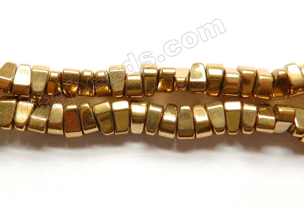 Gold Hematite  -  Irregular Chip Nuggets  16"