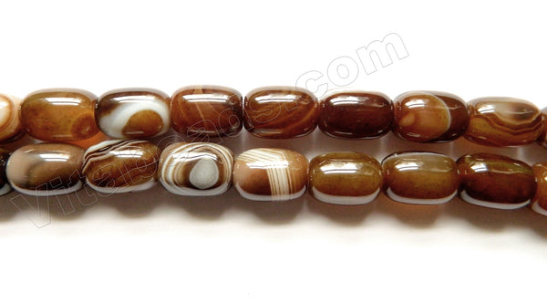 Brown Sardonix Agate A  -  Smooth Drums  16"