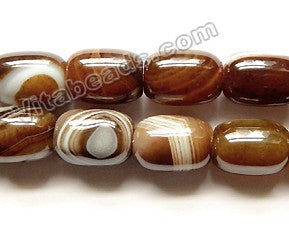 Brown Sardonix Agate A  -  Smooth Drums  16"