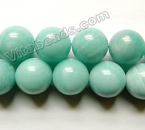 Amazonite Deep Ocean Color A - Big Smooth Round  16"