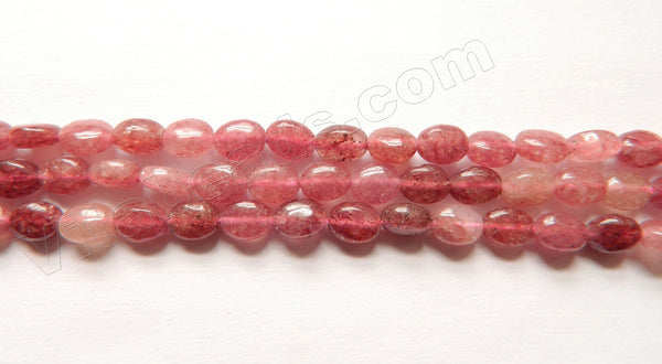 Ruby Quartz   -  Small Puff Ovals  15"