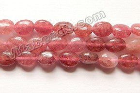 Ruby Quartz   -  Small Puff Ovals  15"