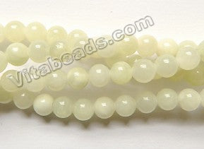 Light Apple Green Jade  -  Smooth Round  15"