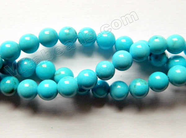 Deep Blue Chinese Turquoise AAA (Natural)  -  Smooth Round  16"